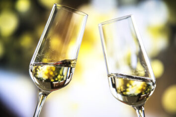 Two glasses of sparkling wine